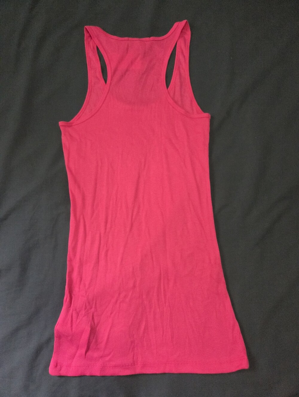 Bright Pink Ribbed Racerback Tank - Picture 3 of 3